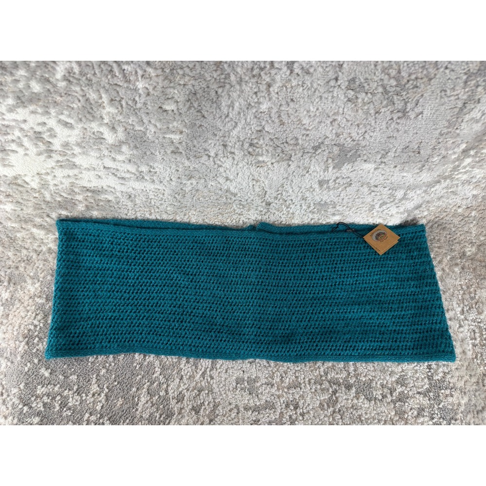 New‎ Andes Gifts Sz OS Alpaca Blend Knit Buttoned Infinity Cowl Scarf Teal Women